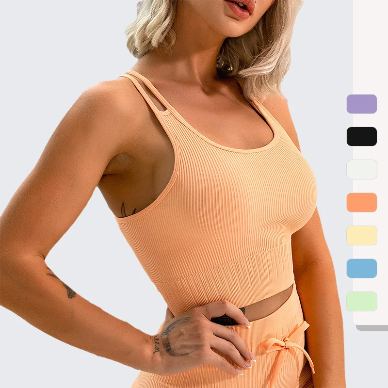 

New Sexy Yoga Bras Vest Fitness Push Up Sports Bras for Women Cross Back Crop Tops Gym Sports Underwear Tank Running Tops Vest
