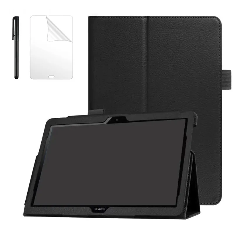 

For Huawei MediaPad T5 AGS2-W09 L09 L03 W19 10.1 2019 Tablet Slim Smart Leather Case For Huawei T5 10 Stand Cover +FilmPen
