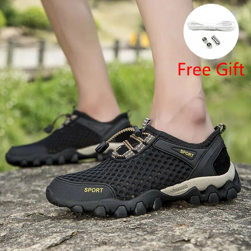 

Breathable Sneakers Men Shoes 2022 Fashion Shoes for Men Climbing Hiking Shoes Men Outdoor Beach Wading Tenis Barefoot Sneakers