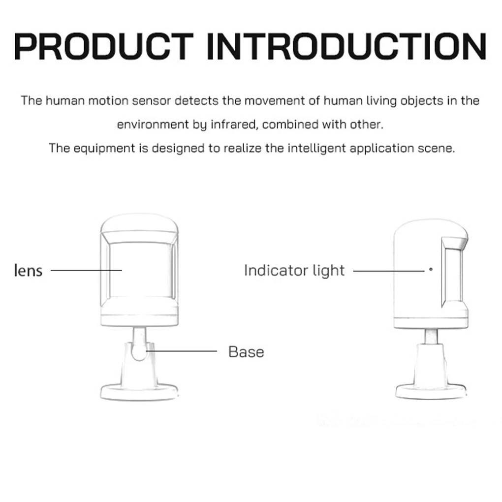 

Tuya Human Body Sensor Smart Body Movement Motion Sensor Zigbee Connection holder stand Alexa Google Home via Android IOS