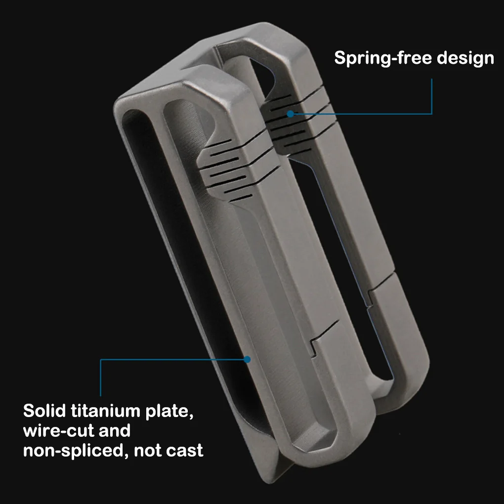 

Waist Belt Buckle Titanium Alloy Keyring Holder Keychain