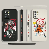naruto kakashi anime for xiaomi redmi note 11 11s 10 10s 9 9s 9t 8 8t 7 5 pro 4g 5g liquid left rope phone case cover coque capa