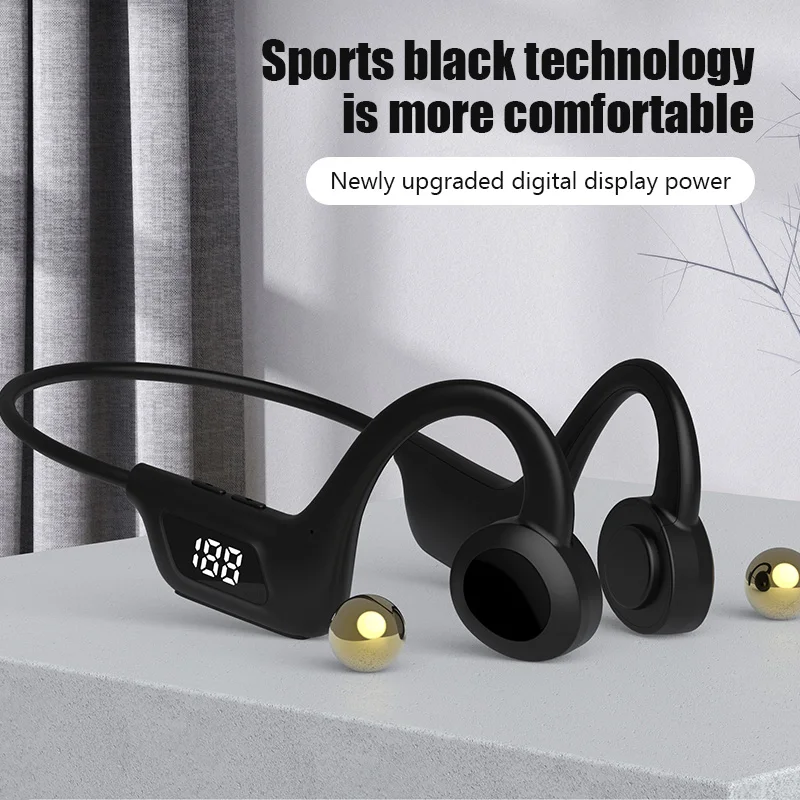 

JS7 Bone Conduction Wireless Bluetooth Headset LED Ear Hook Earbuds with Mic Air Fone Bluetooth Earphones Wireless Headphones
