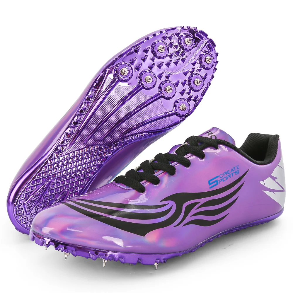 

Men Track and Field Shoes Spikes Running Sprint Sneakers Women Professional Athletic Long Jump Sport Shoes Wholesale