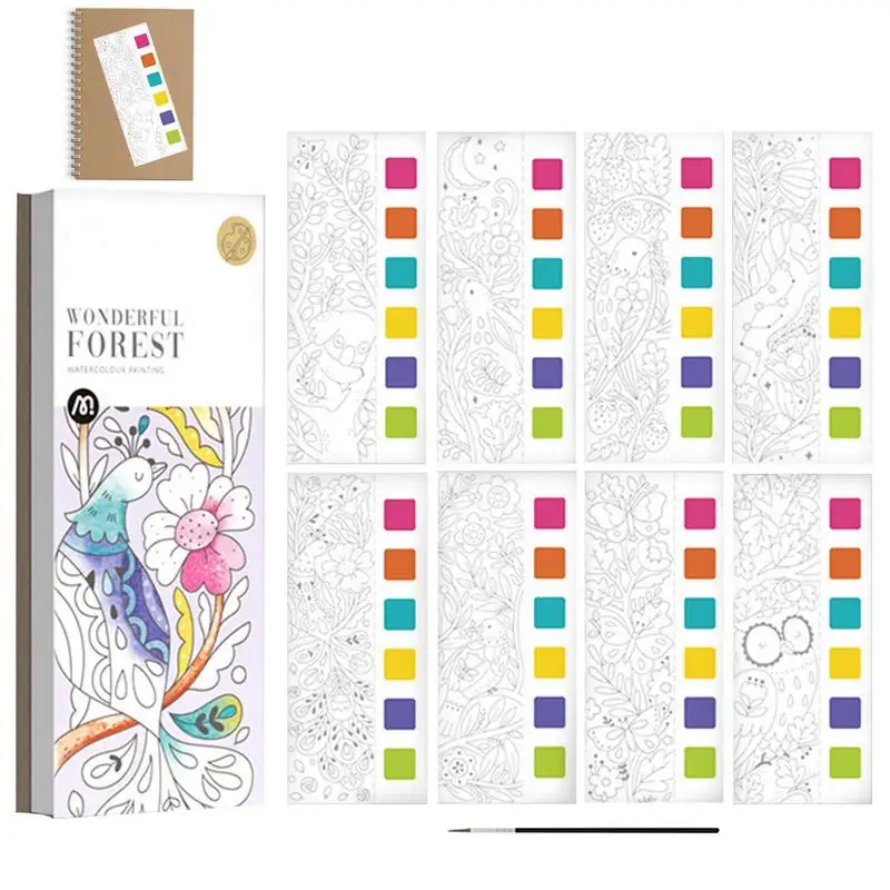 

Watercolor Paint Book Magic Water Coloring Books Pocket Coloring Book With Paints Early Educational Toys For Kids 5 Years Old