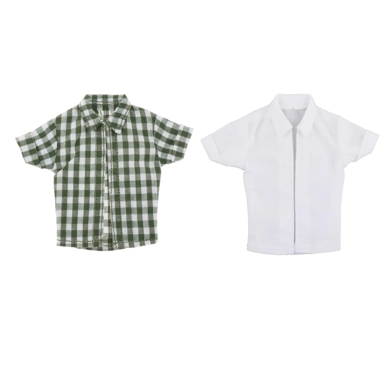 

Рубашка с коротким рукавом в масштабе 1/12, Женский костюм для модели куклы 6 дюймов, Мужская одежда для солдат