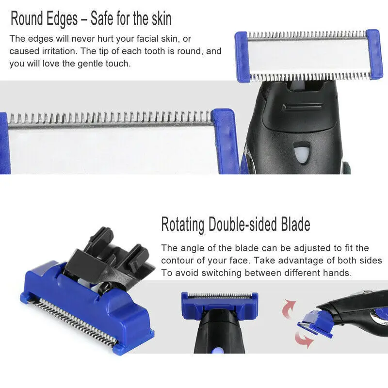 Перезаряжаемая Бритва для бороды Pro Solo электрическая бритва триммер тела Мужская