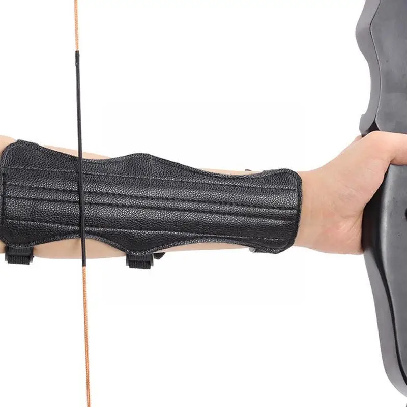 

Real Leather 3 Strap Target Archery Arm Guard Safety Gear Hunting Outdoor R6w0