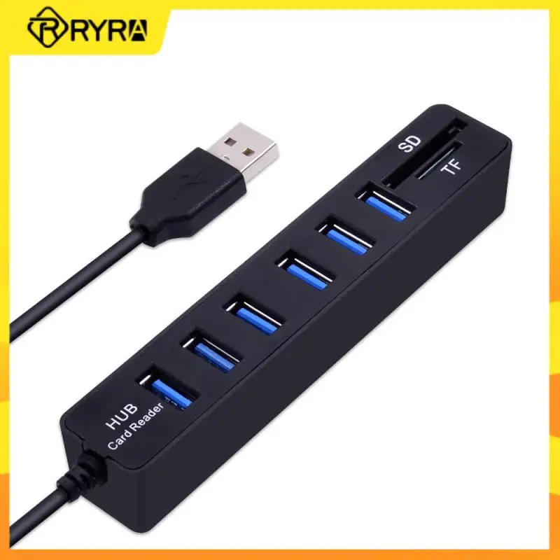 

RYRA USB 2,0 концентратор расширитель адаптер Мульти USB сплиттер 2,0 с TF SD ридер порты для Macbook компьютерные аксессуары