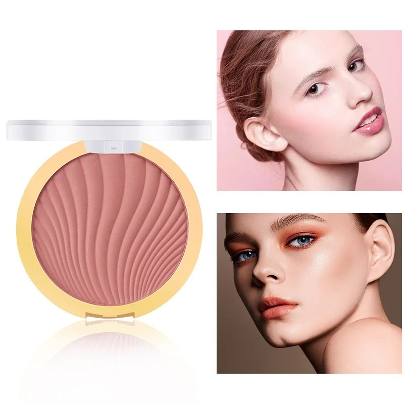 

6 Colors Single Blush Palette Face Cream Concealer Foundation Powder Waterproof Lasting Face Rouge Powder Natural Peach Blusher