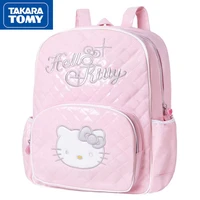 takara tomy cartoon hello kitty later pu mirror fabric embroidery schoolbag primary school students large capacity backpack