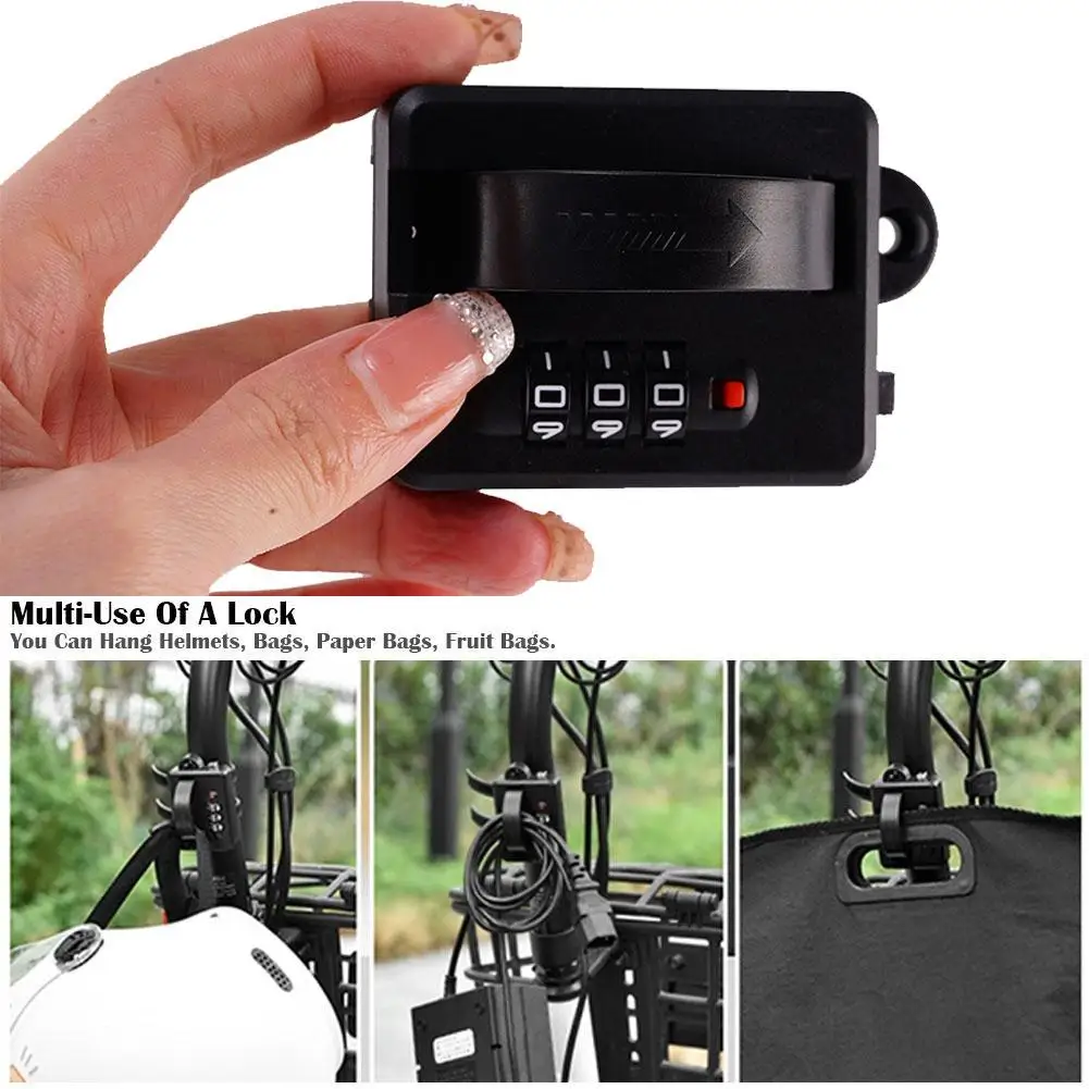 

Multifunctional Motorcycle Handle Lock Universal Anti-theft Lock Lock Helmet Hook Lock Lock Password Anti-theft I4Z0