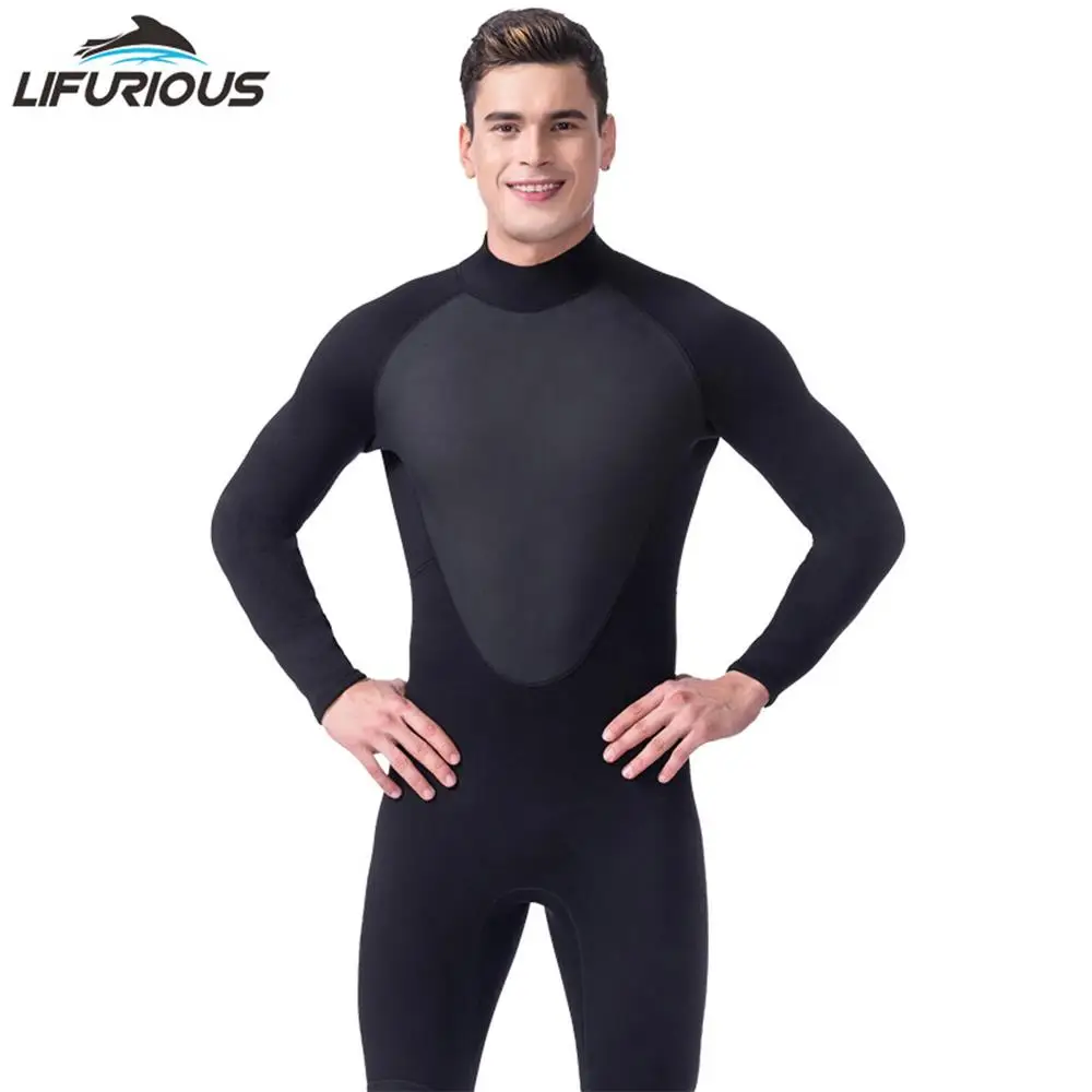 3MM Neoprene Scuba Dive Wetsuit For Men Cool Black Comfortable Surf Diving Equipment Waterproof Split Suits Spearfishing S-XXL