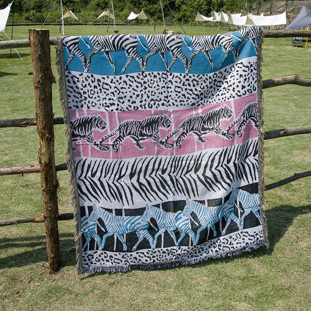 

Богемное одеяло из хлопка и льна