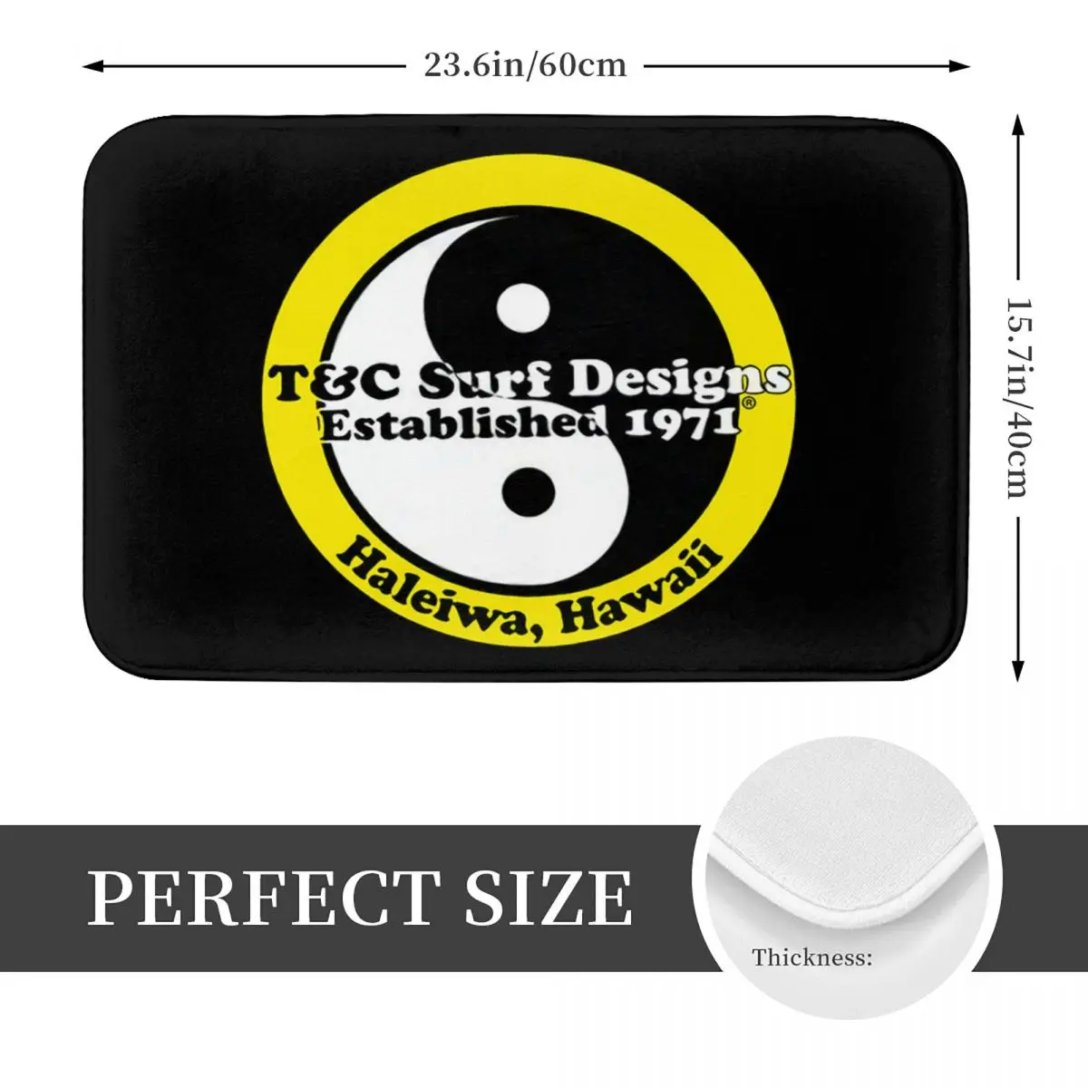 Редкий винтажный ретро T C дизайн для серфинга Гавайи 40x60 см ковер полиэстер