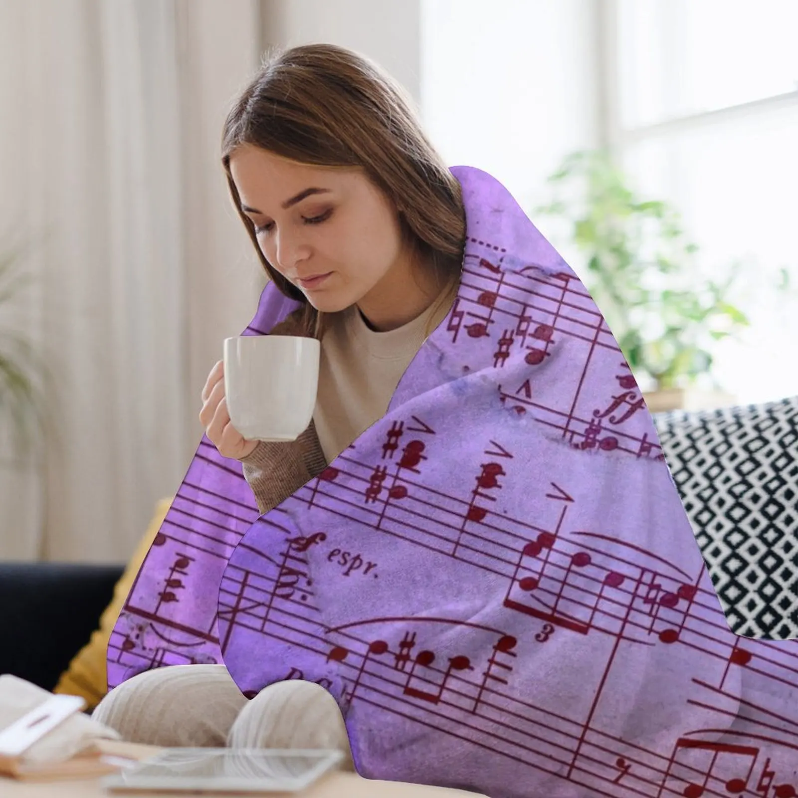 Синий лист музыка на бумаге плед-мачете диван-кровать термобелье для путешествий