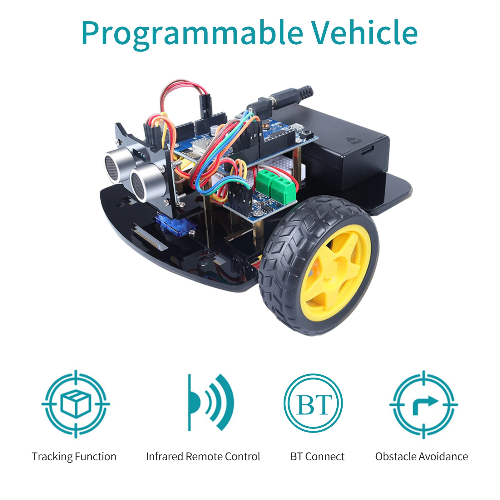 Smart Robot DIY Kit Intelligent Programmable with Arduino System Obstacle Avoidance Tracking STEM Wireless Vehicle | Канцтовары для