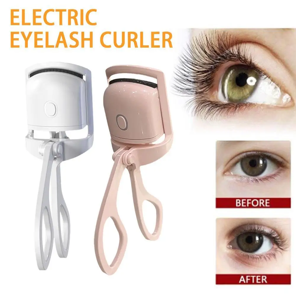 

Pink Electric Eyelash Curler Charging Model Fast Heating Portable Shaping And Lasting Curling Eyelash Clip Makeup Tools