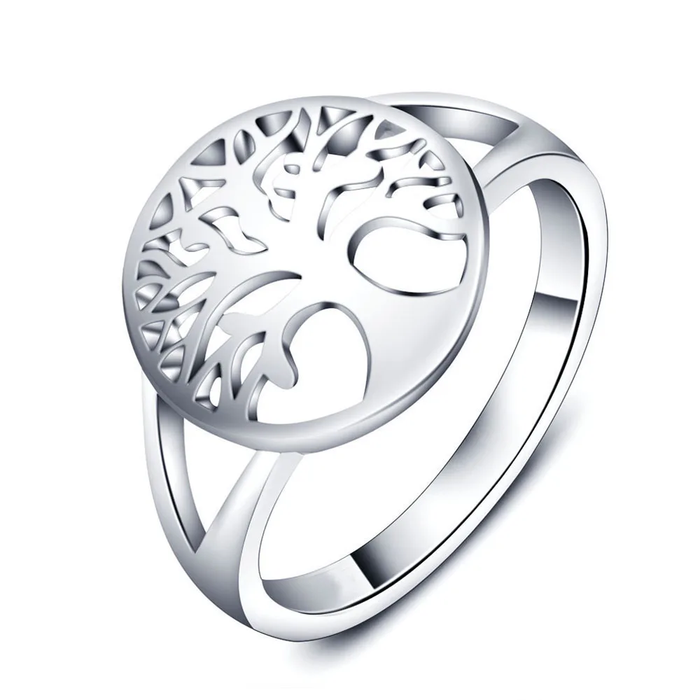 

Classic Tree of Life Silver Color Rings for Women Fashion Women Rings Accessories Mothers Day Gifts (JewelOra RI102308)