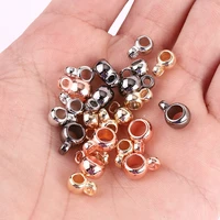 100pcs 6mm beads pendant clasp connector big hole ccb gold plated beads for jewelry making diy bracelet necklace connector
