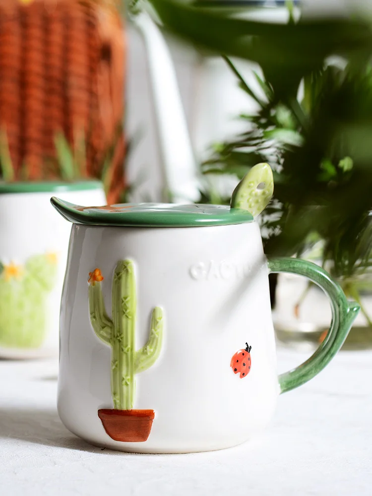 

Керамическая кофейная кружка, чайная чашка для офиса и дома, кофейная чашка с крышкой и кофейной ложкой, подарки на день рождения и Рождеств...