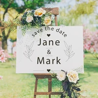 bienvenidos a nuestra boda sign wedding vinyls sticker personalized texts wedding board frame decals customized party 4115