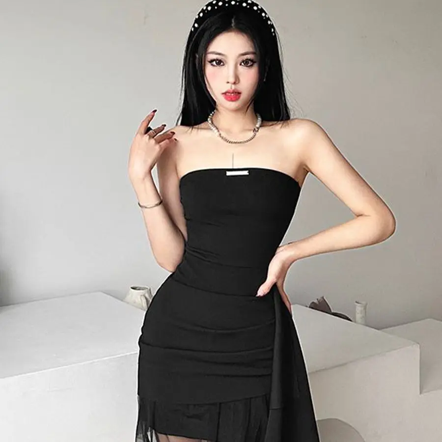 

Острая серия для девочек, сексуальное облегающее платье на груди, облегающий Сетчатый Дизайн, разумный бюстгальтер, летняя юбка