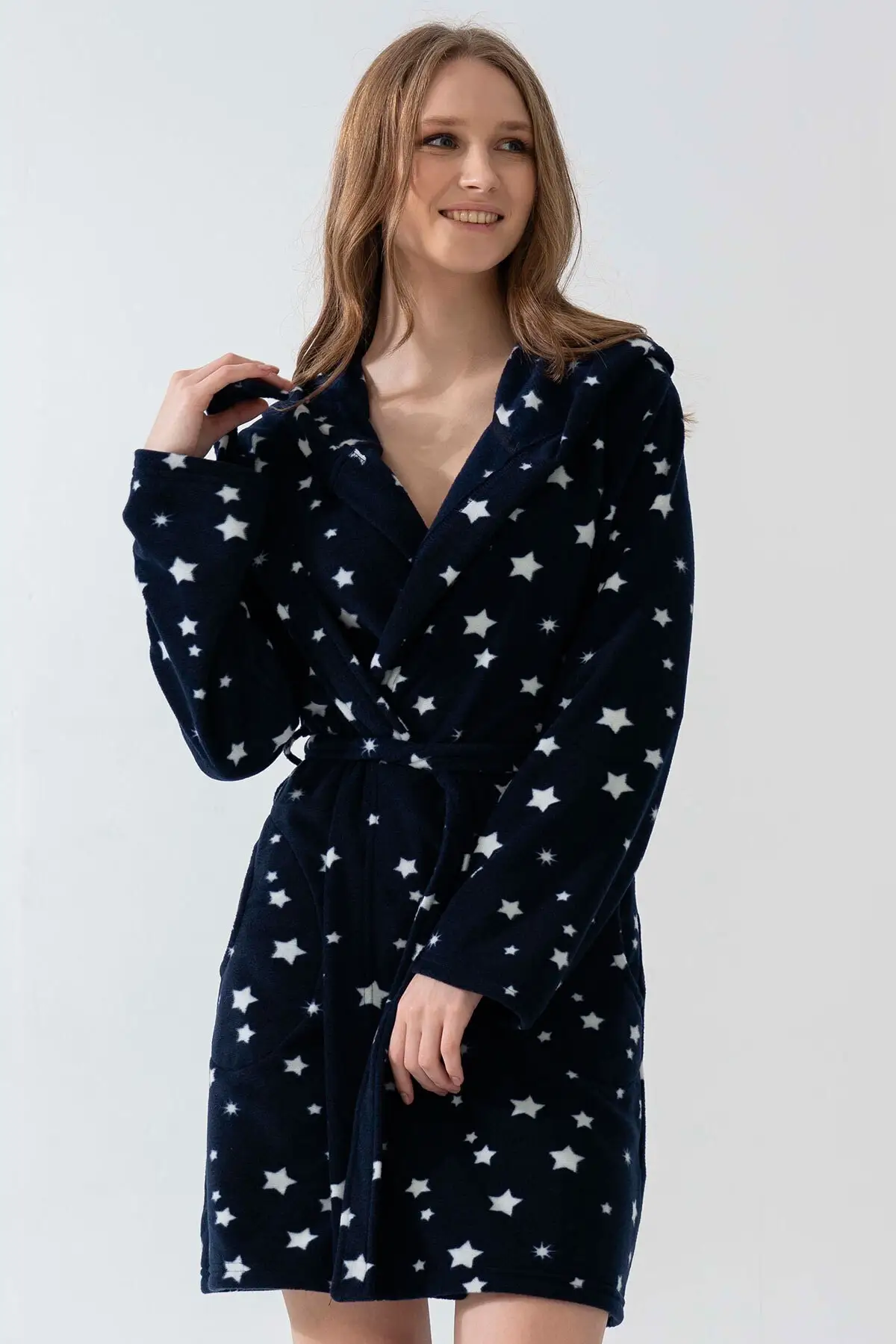 

Халат P.Suprem с длинным рукавом, обычный размер, синий халат, пеньюар, кимоно, одежда для сна для невесты, ночная рубашка