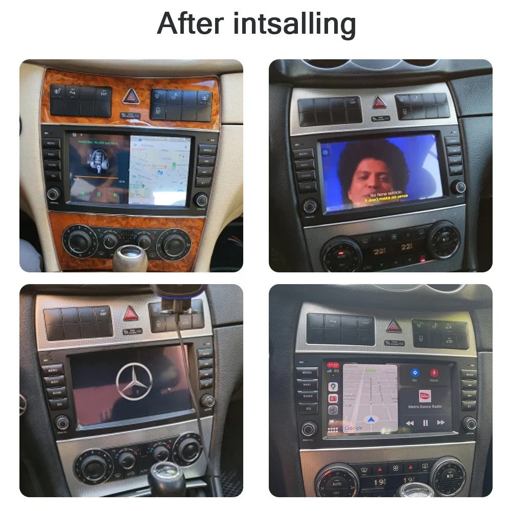 720P Carplay 8 дюймов Android 12 0 6G + 128G Автомобильный DVD-плеер Авторадио GPS-навигация для Benz