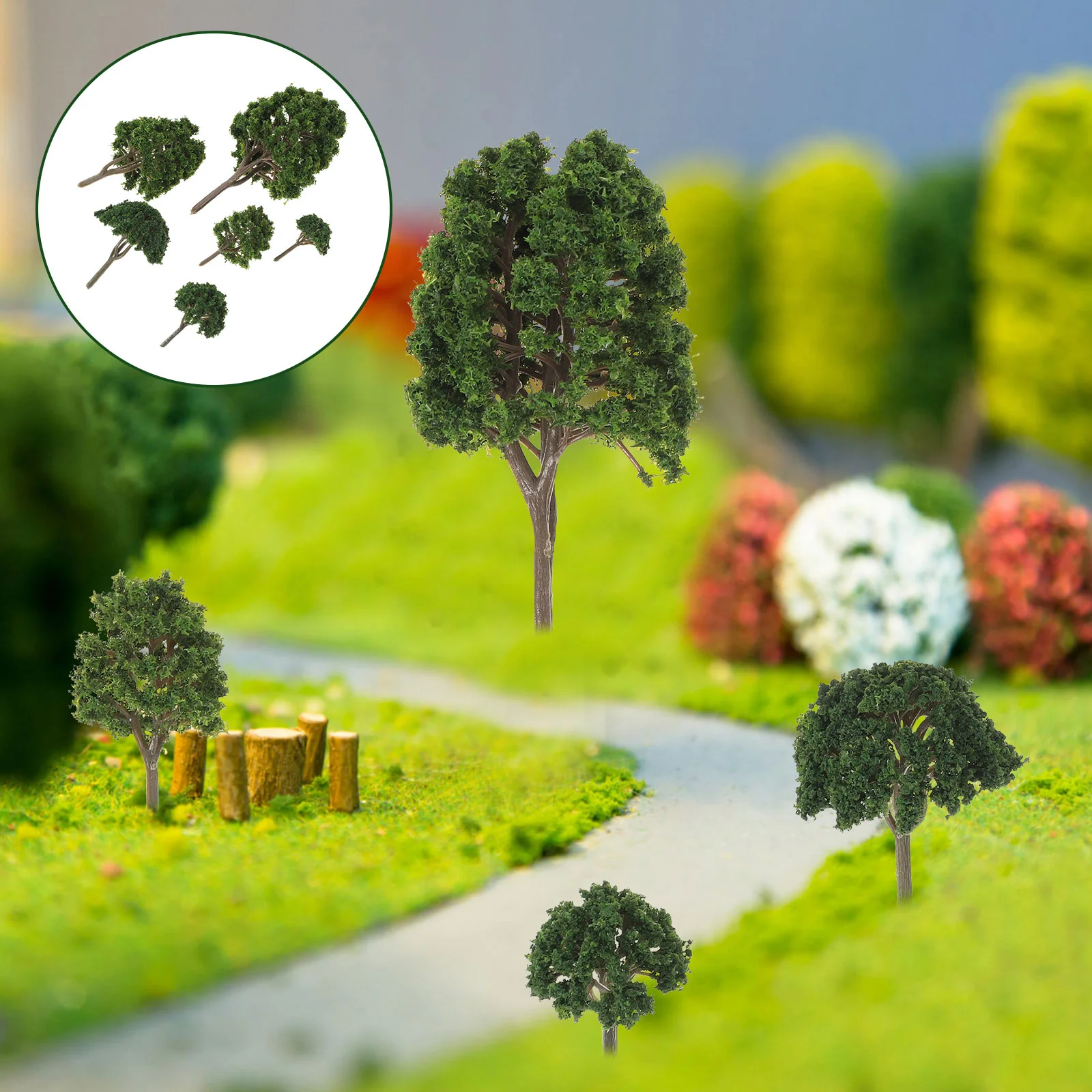 

Micro Landscape Simulation Tree Mini Model Trees Decor Green Scenery Artificial