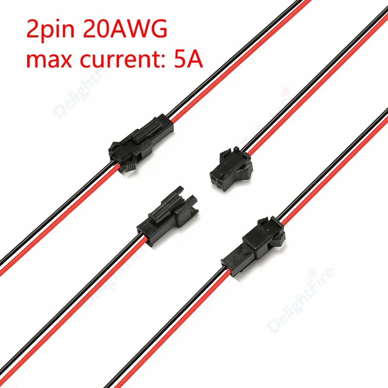 

2/3/4/5/6pin 22/20AWG SM JST светодиодный соединительный кабель 2-контактные разъемы для светодиодных лент для RGB WS2812B пиксельный световой модуль солнечной панели