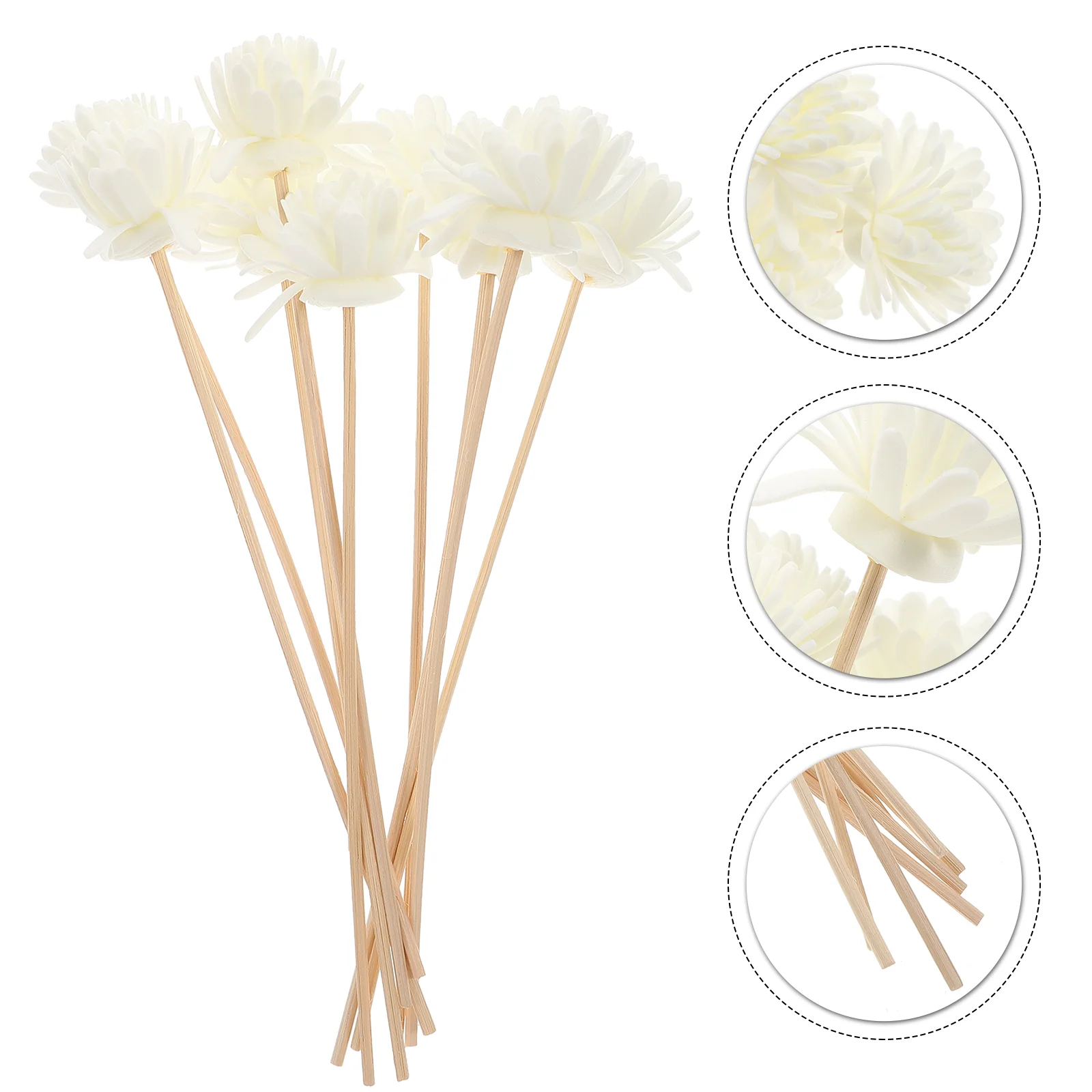 

Diffuser Sticks Reeds Aroma Essential Oil Reed Flower Chrysanthemum White Stick Duffuser Aromatherapy Refill Wood Rattan