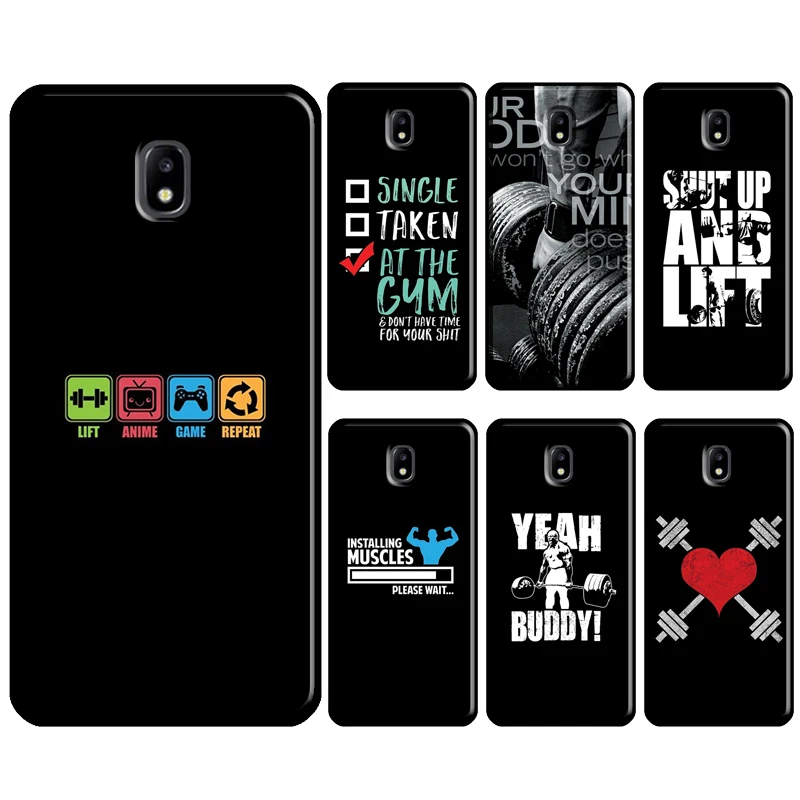 Bodybuilding Gym Fitness Quotes Case On For Samsung J8 2018 A7 A9 A6 A8 J4 J6 Plus J5 J7 J3 J1 2016 A3 A5 2017 Case Cover