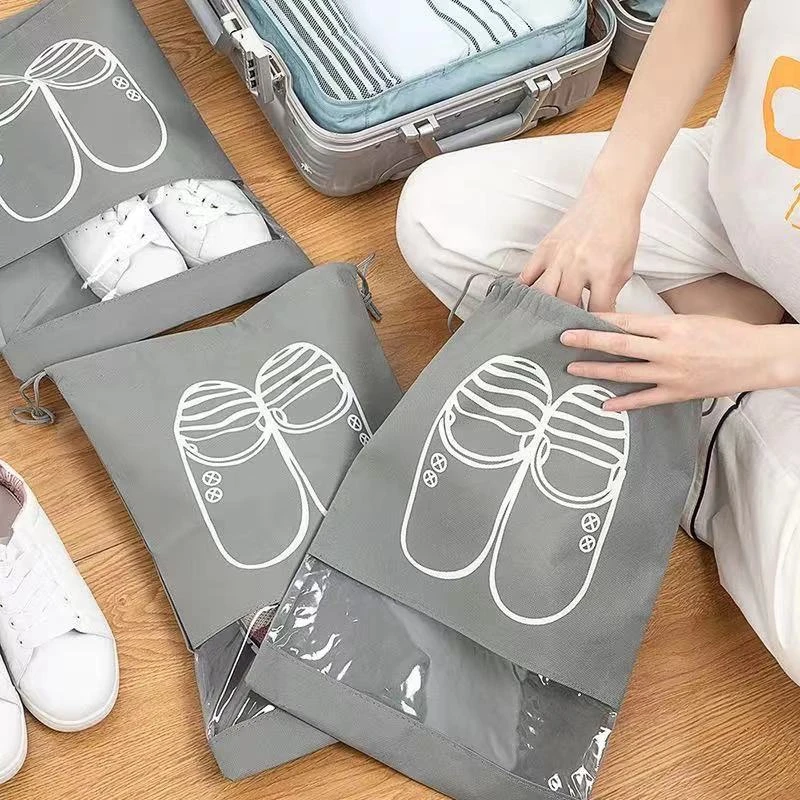 

Travel Shoes Organizers Reusable Shoe Storage Bags Portable Drawstring Bags For Shoes Clothing Luggage Travel Bag Organizer