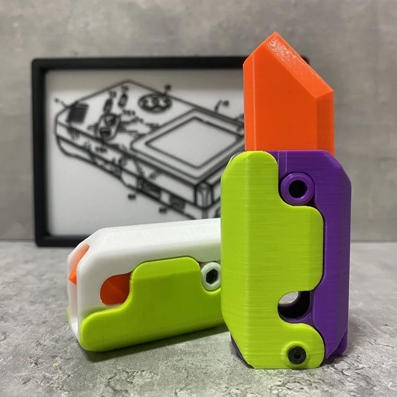 

3D печать гравитационный Cub Jump маленький редис морковка нож мини-модель студенческий приз подвеска декомпрессионная игрушка декомпрессионная Push-карта