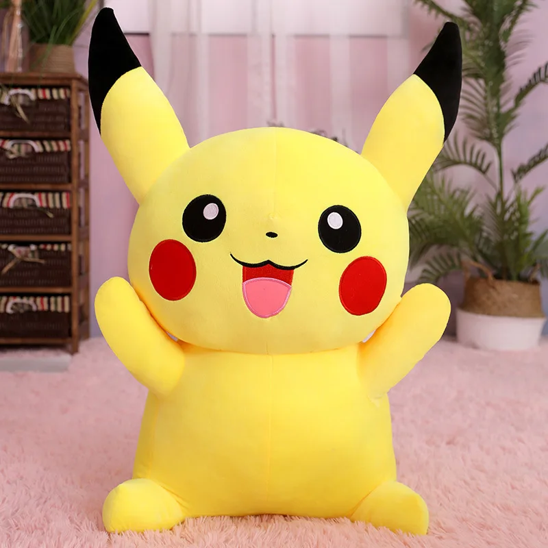 80cm Big Size Pokemon Pikachu Plush Doll Japanese Anime Cute Naughty Pikachu Children's Collection Toys Christmas Birthday Gifts images - 6
