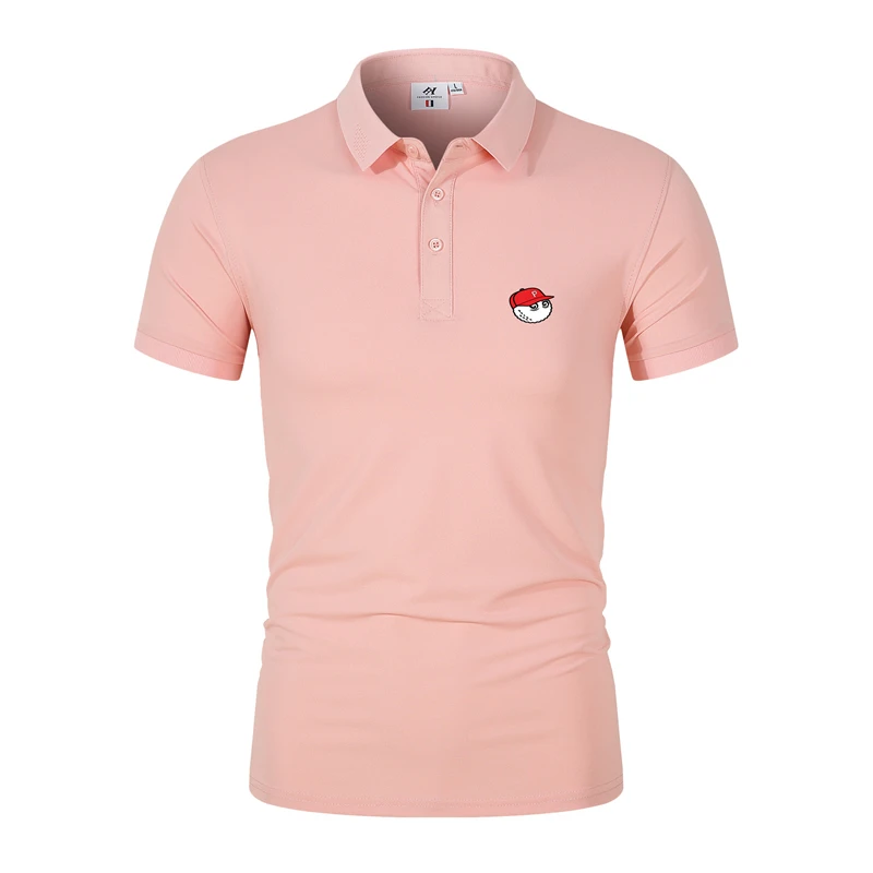 

Men's Golf Malbon Polo Fashion Men's Golf Wear Short-sleeved Golf Shirt Men's Business Casual Top