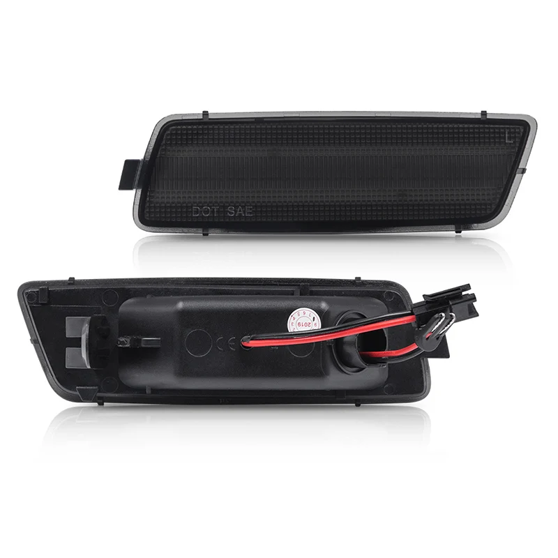 Дымчатый фонарь для переднего бампера крыла боковых габаритных огней янтарный