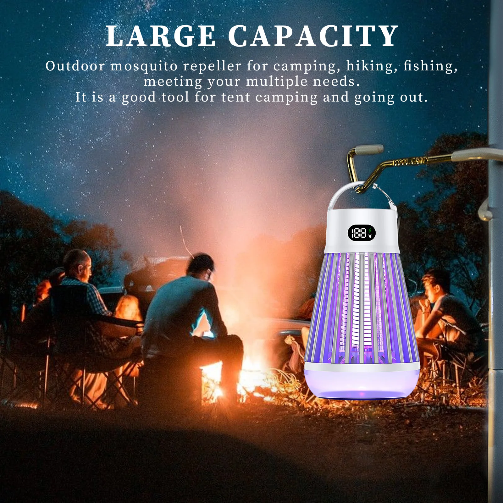 USB-устройство зарядное портативное, 2000 мАч, 3,7 в, 2 Вт, IP5X, с ручкой