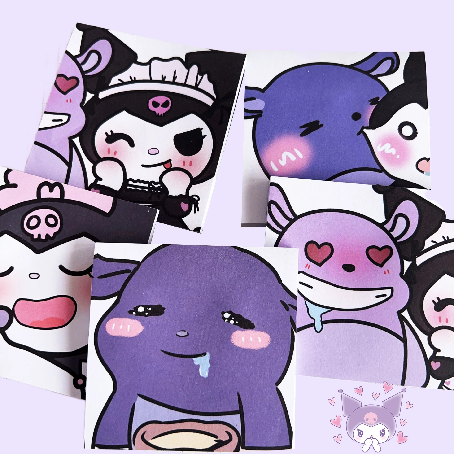 

Kuromi Стикеры для заметок кавайные канцелярские товары милые наклейки с марками аниме Baku Sanrioed прекрасные школьные и офисные 50 листов подарок ...