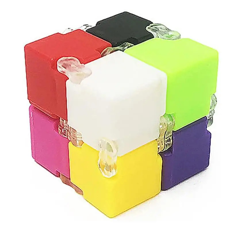 

Infinite Cube Mini Toy Finger Anxiety Stress Relief Cube Blocks Rainbow Color Children Kids Funny Toys Gift Toys For Children