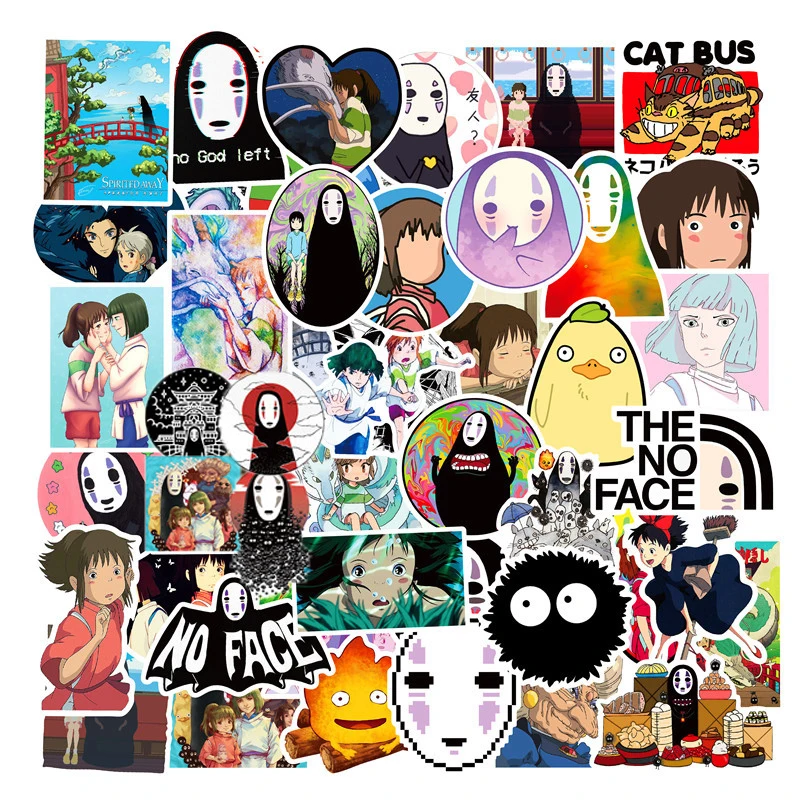 

500PCS Miyazaki Hayao Anime Stickers Spirited Away Cartoon Stickers For Laptop Book Luggage Kids Toys gift