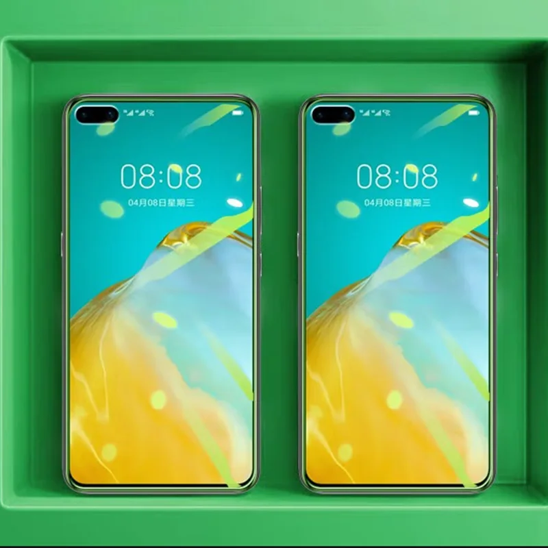

For Huawei P30 P40 Green Light Screen Protector Tempered Glass for Huawei P30 P40 Eye Protection Anti Blue Protective Glass