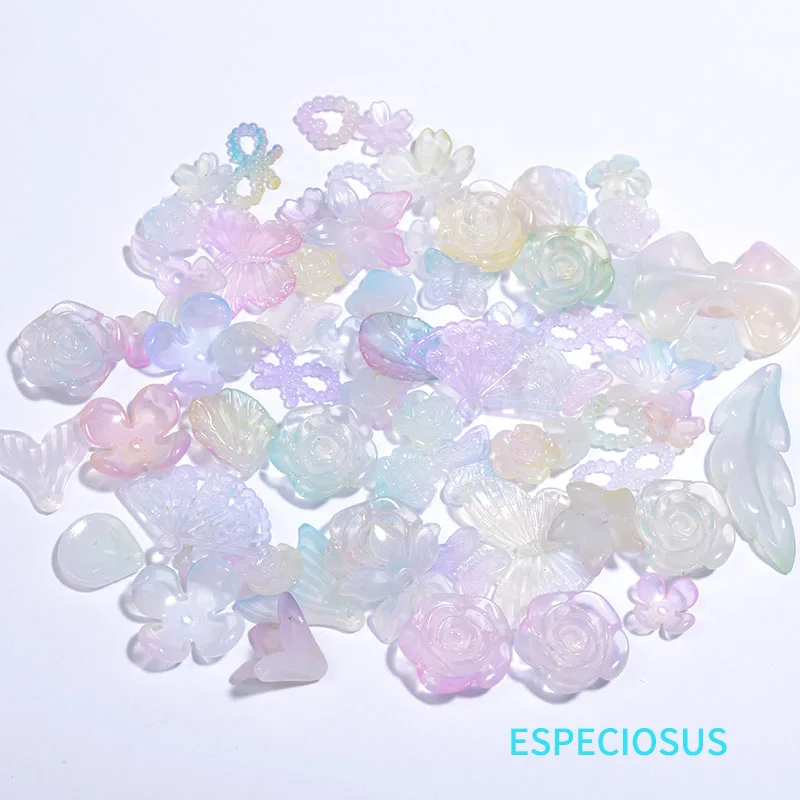 Разноцветные акриловые желеобразные подвески с бантом разноцветные Аксессуары