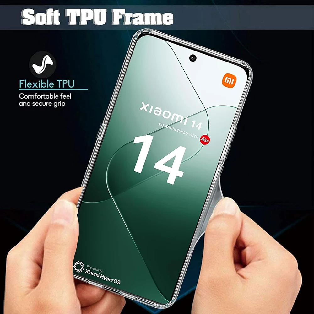 Ультратонкий силиконовый мягкий чехол для Xiaomi 14 14T 13 13T 12 12X 12S 12T Pro Lite