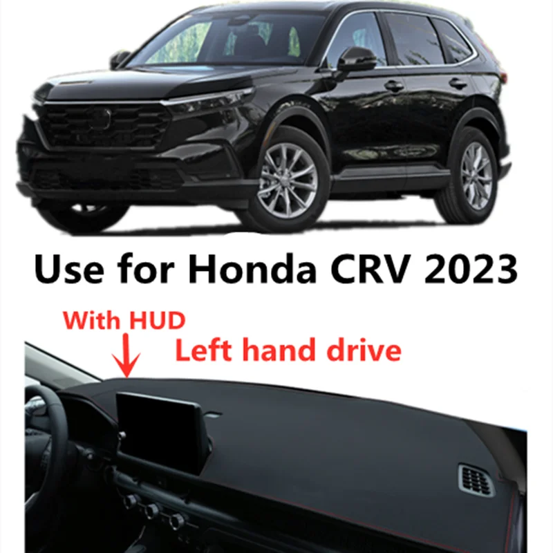 

Taijs Left Hand Drive Polyester Car Dashboard Cover Dash Mat for Honda CR-V CRV 6 RS MK6 2023 With Hud Anti Sun Light Carpet