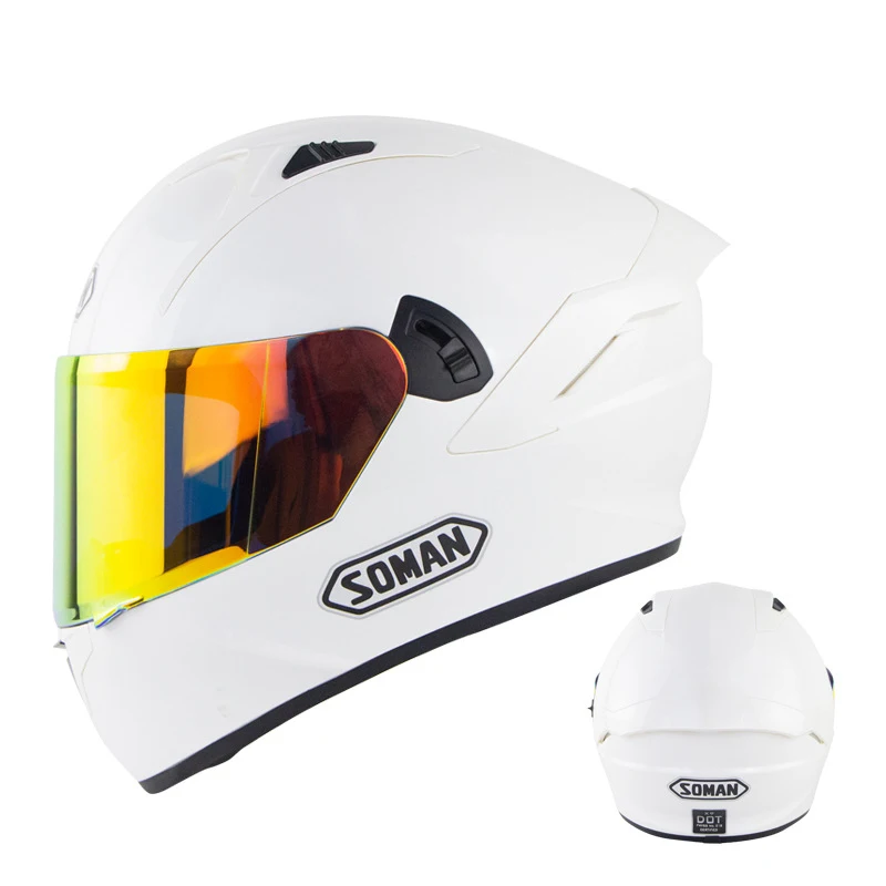 KEMIMOTO Motorcycle Helmets Full face Dual Lens With Large Rear Wing DOT Approved Motorbike Helmet Cascos Moto Capacete Helmet enlarge