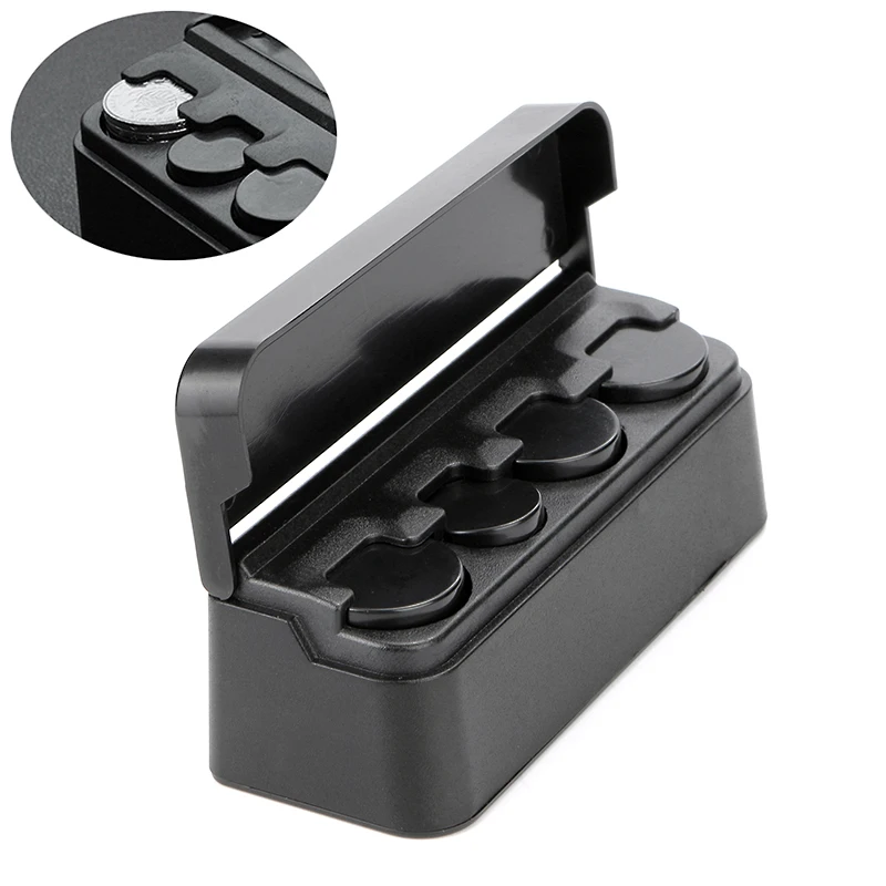 

1 Pc New Black Plastic 11*3.5cm Car Coin Storage Box Fit for Home Automobile Portable Coins Case Storage Box Holder Accessories