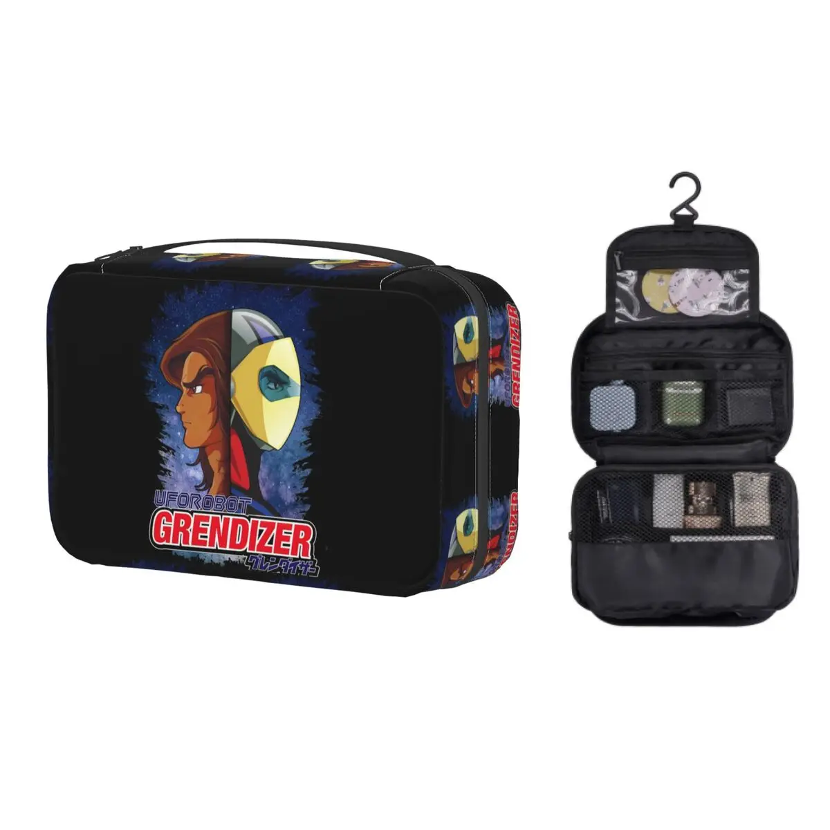 

Милая дорожная сумка для туалетных принадлежностей НЛО с роботом грендетром Actarus для женщин, подвесная косметичка Аниме Манга, косметичка, ...