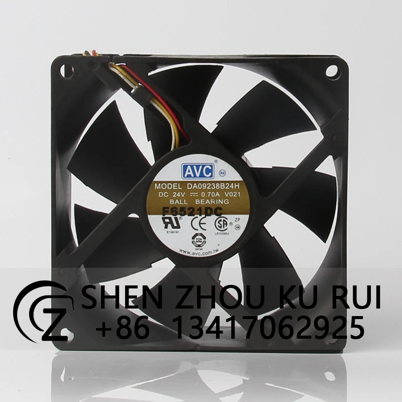 

DA09238B24H Case Fan Dual Ball for AVC 92×92×38MM 9CM 9038 24V 0.70A Inverter Large Air Volume Silent Cooling Fan
